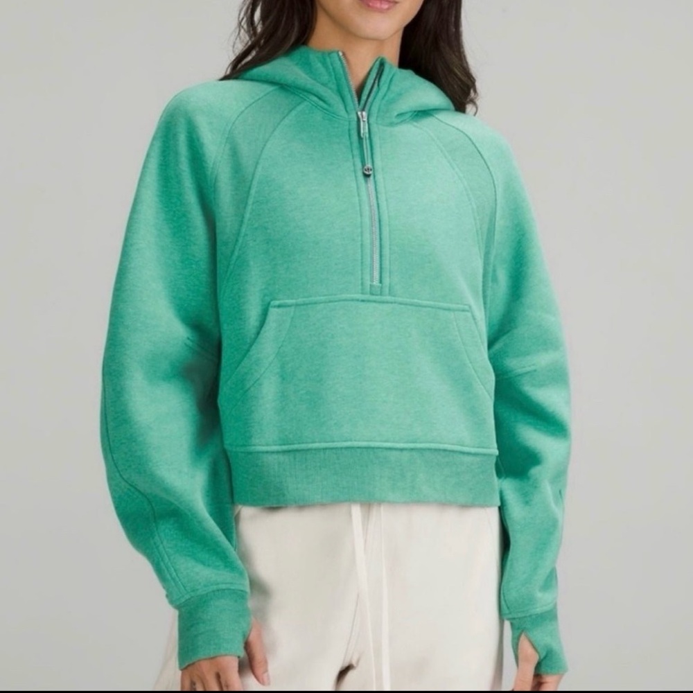 Scuba Oversized Half-Zip Hoodie - Heathered Maldives Green